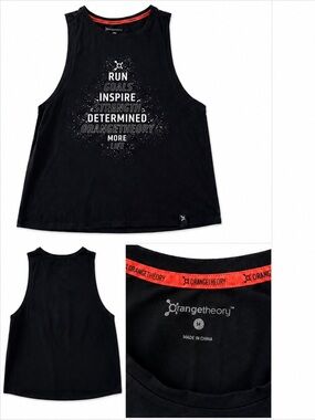 OrangeTheory Black Run Goals Inspire Strength Tank Top Size M